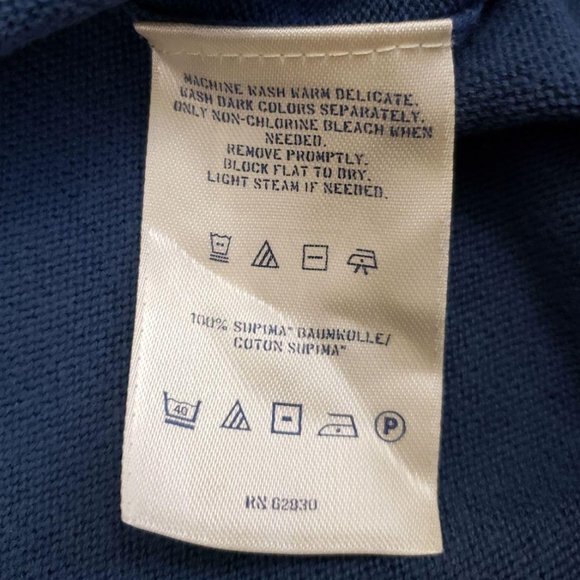 Lands’ End V-Neck Pullover Sweater Blue Size Medium - Picture 5 of 7